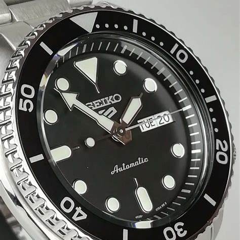 SEIKOSeiko 5 Sports SRPD55K1 Automatic Men's Watch - Black Dial, Stainless Steel BraceletWATCHESEcecile