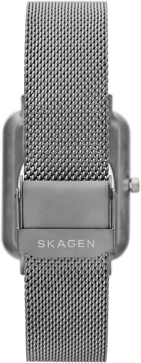 Skagen Danimarca SKW6757 Orologio solare Ryle - Maglia canna di fucile 36 mm, quadrante rettangolare