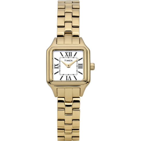 Timex TW2Y23700 Women’s Addison 23mm Gold-Tone Square Bracelet Watch