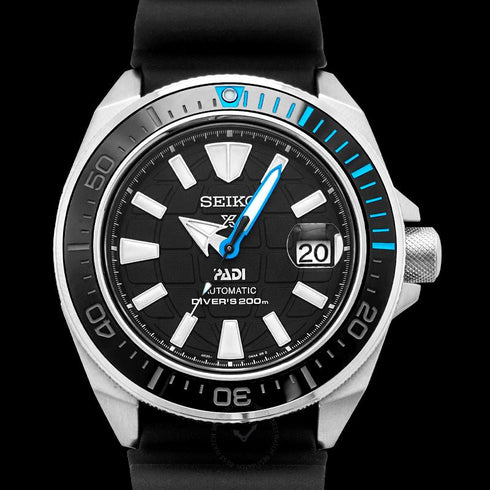 Seiko Prospex SRPG21K1 Reloj de buceo automático para hombre - Esfera negra, correa de silicona negra