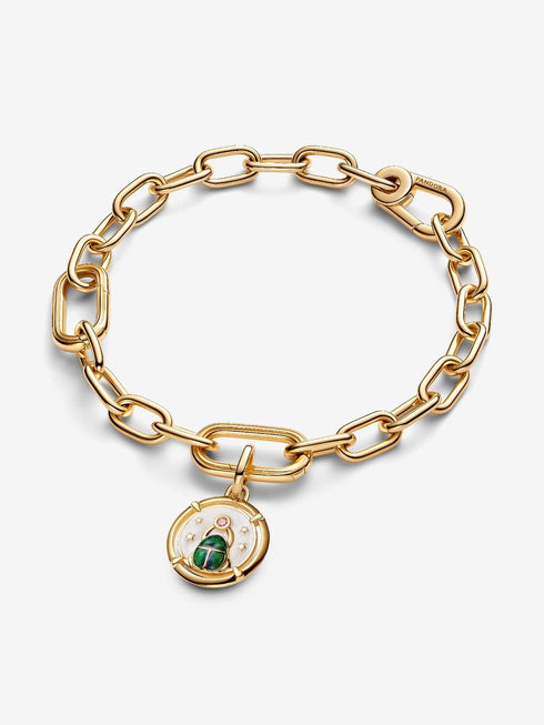 PANDORAPandora ME 763413C01 Scarab Beetle Medallion Charm – 14k Gold - Plated, Enamel DetailsBIJOUXEcecile
