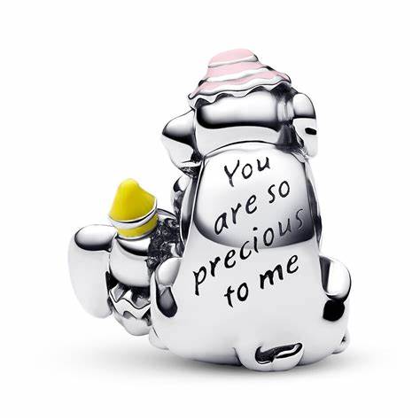 Pandora Disney Dumbo & Mom Charm 793751C01 - Sterling Silver, Pink & Yellow Enamel