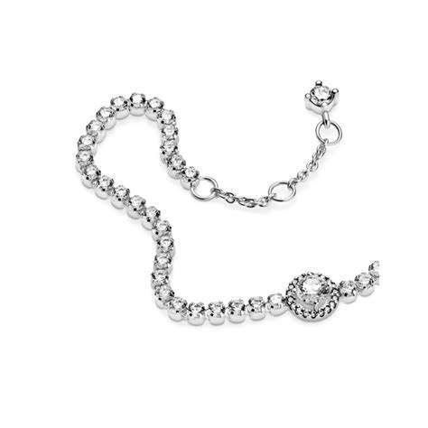 PANDORAPandora Sparkling Halo Tennis Bracelet 599416C01 - 18 - Sterling Silver, Cubic Zirconia, 18cmBIJOUXEcecile