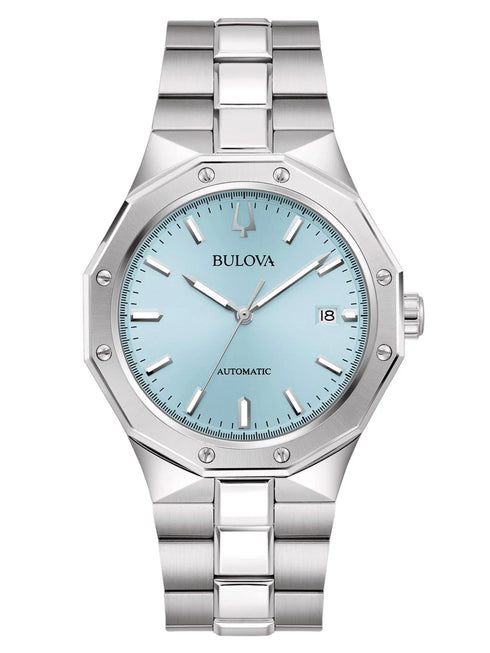 BULOVABulova 96B462 Men's Automatic Watch – Light Blue Dial, 40mm Steel Case, Sapphire CrystalWATCHESEcecile