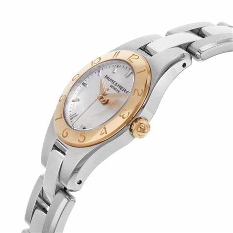 BAUME&MERCIERBaume & Mercier Linea MOA10079 Women's Quartz Watch - 27mm Stainless Steel Case, Silver Dial, Date Display, Two - Tone BraceletWATCHESEcecile