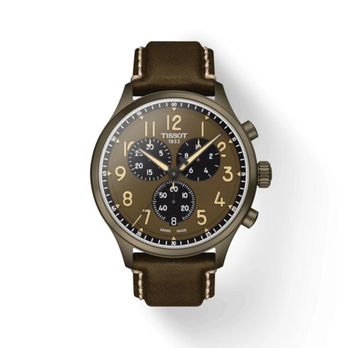 Tissot Chrono XL T116.617.36.092.00 – 45 mm Khaki PVD, Green Dial, Chronograph