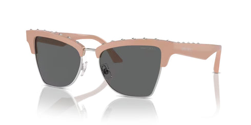 Occhiali da sole Jimmy Choo JC 5014 - 54 mm, montatura rosa/argento con lenti grigio scuro