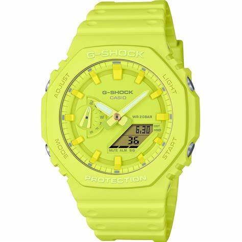 CASIO G - SHOCKCasio G - Shock GA - 2100 - 9A9ER Men's Analog - Digital Watch - Yellow Resin Band, Yellow DialWATCHESEcecile