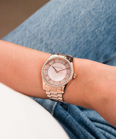Michael Kors MK7444 Reloj de mujer de acero inoxidable en tono oro rosa, 38 mm
