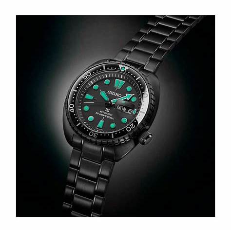 Seiko Prospex SRPK43K1 Reloj de buceo automático para hombre - Esfera negra, brazalete de acero inoxidable negro