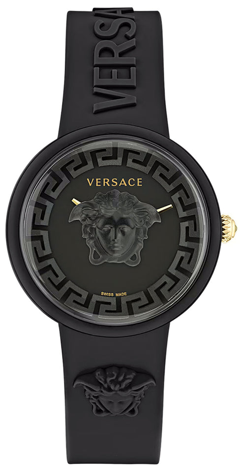 Versace Medusa Pop VE6G00223 Damenuhr - schwarzes Silikonarmband, 39mm