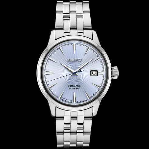 SEIKOSeiko Presage SRPE19J1 Men's Automatic Watch - Light Blue Dial, Stainless Steel BraceletWATCHESEcecile