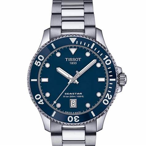 Tissot Seastar 1000 Quartz 40mm T120.410.11.041.00 Reloj Caballero - Esfera Azul, Acero inoxidable