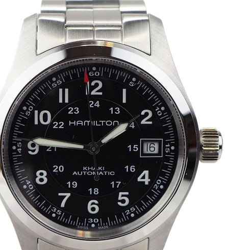 Hamilton Khaki Field Automatic H70455133 - 38mm Stainless Steel, Black Dial, Stainless Steel Bracelet