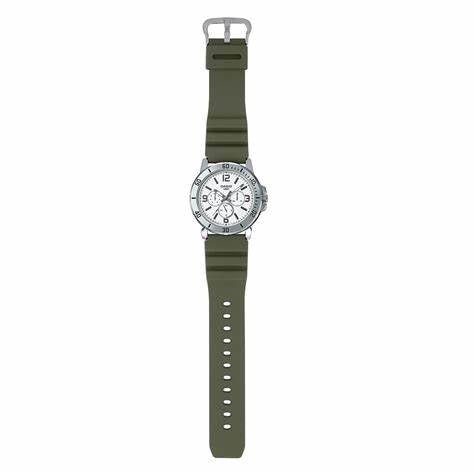 CASIO & VINTAGECasio MTP - VD300 - 3BUDF Men's Green Dial Resin Strap WatchWATCHESEcecile