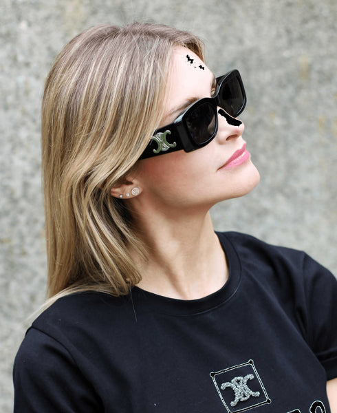 CELINECeline CL40282U Triomphe Maxi Rectangle Sunglasses – 53 mm AcetateEYEWEAREcecile