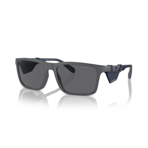 Emporio Armani EA4219 6103/87 Men's Sunglasses - Matte Dark Gray Frame, Gray Polarized Lenses, 57mm