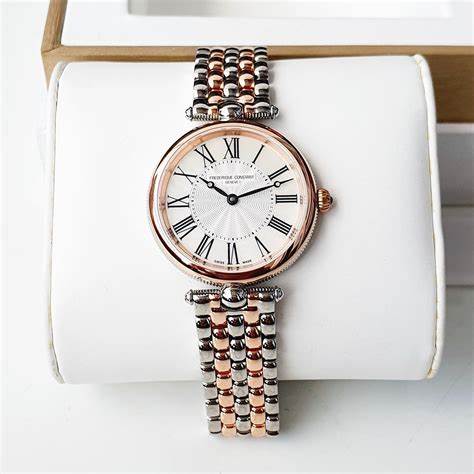 FREDERIQUE CONSTANTFrederique Constant Classics Art Deco Round FC - 200MPW2AR2B – Two - Tone Bracelet, Mother - of - Pearl DialWATCHESEcecile