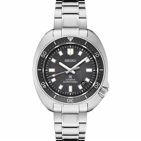 Reloj automático para hombre Seiko Prospex SLA051J1 '1970 Diver's Modern Re-Interpretation' - Acero inoxidable, gris carbón Dia