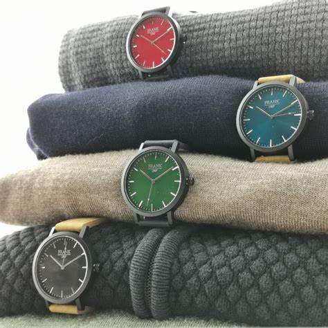 FRANK 1967Frank 1967 7FW - 0004 Men's Watch - Black Leather Strap, Green Dial, 42mmWATCHESEcecile