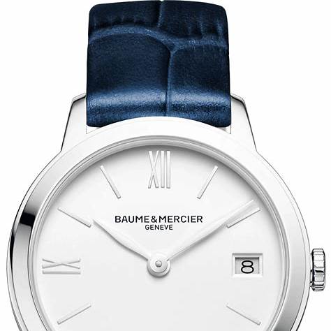 BAUME&MERCIERBaume & Mercier Classima MOA10353 Women's Quartz Watch - 31mm Stainless Steel Case, White Dial, Blue Leather StrapWATCHESEcecile