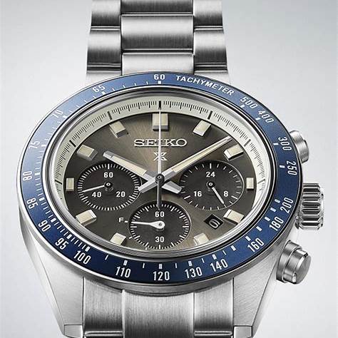 Reloj Seiko Prospex SSC939P1 Speedtimer Solar Cronógrafo Hombre - Esfera Gris, Brazalete Acero Inoxidable