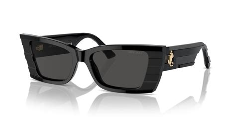 Jimmy Choo JC 5009 Women's Sunglasses - 53mm, Black Frame with Dark Gray Lenses