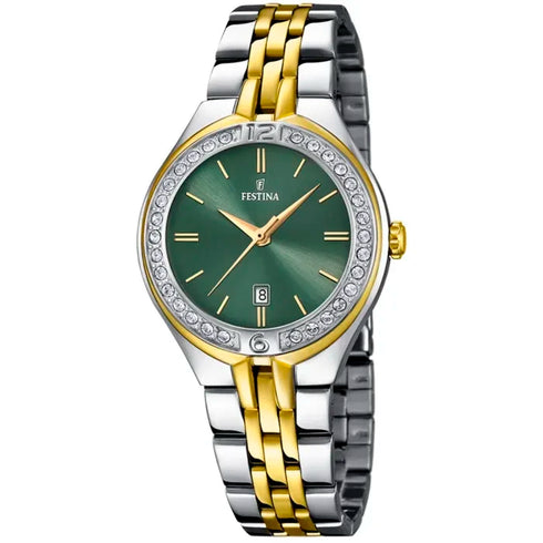 Festina Mademoiselle F16868/4 Women’s Quartz Watch – Green Dial, 32 mm
