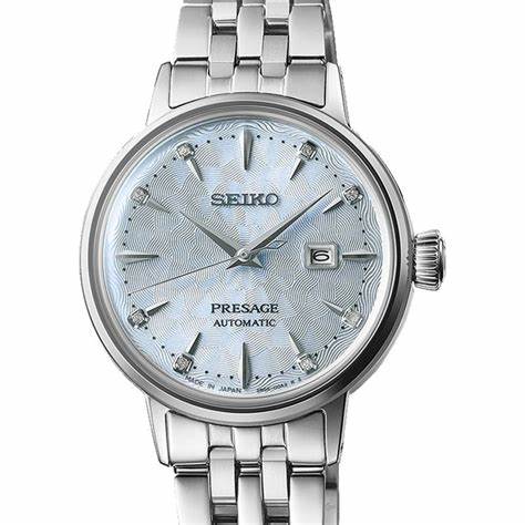 Seiko Presage SRE007J1 Reloj automático de mujer - Esfera azul, brazalete acero
