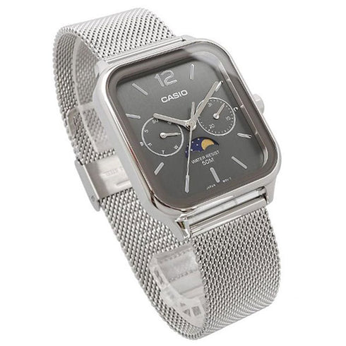CASIO & VINTAGECasio MTP - M305M - 8AVER Men's Analog Watch - Stainless Steel Mesh Band, Gray DialWATCHESEcecile