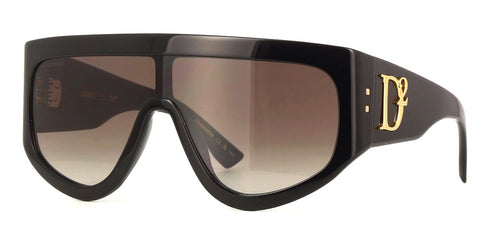 DSQUARED2Dsquared2 D2 0149/S 807HA Sunglasses – Black Shield Frame, Brown Gradient LensesEYEWEAREcecile