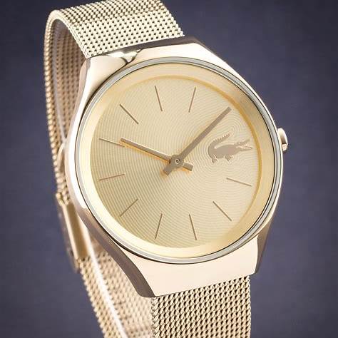 Orologio Lacoste 2000952 Donna - Bracciale a maglie in acciaio inossidabile tonalità oro, quadrante oro, 38mm