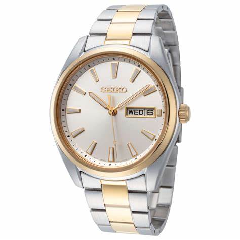 SEIKOSeiko Neo Classic SUR446P1 Quartz Men's Watch - Silver Dial, Two - Tone Stainless Steel BraceletWATCHESEcecile