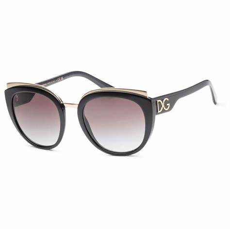 Dolce & Gabbana DG4383 501/8G Women's Sunglasses - Black Frame, Gray Gradient Lenses