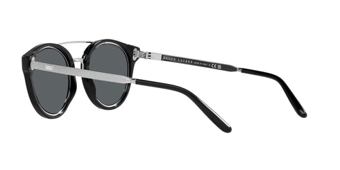 Ralph Lauren RL 8210 5001/5V Occhiali da sole unisex - Montatura nera, lenti grigie