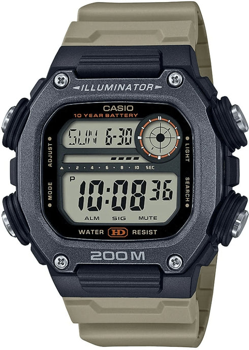 CASIO & VINTAGECasio DW - 291HX - 5AVDF Men's Digital Watch - Olive Green Resin Band, 200M Water ResistanceWATCHESEcecile