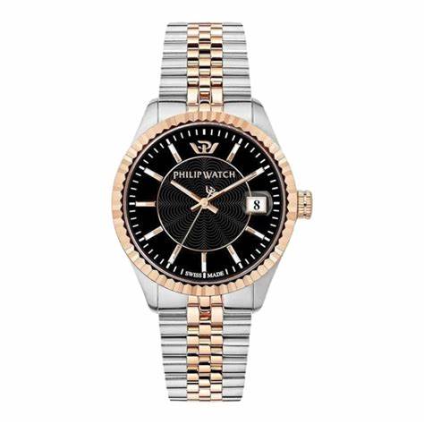 PHILIP WATCHPhilip Watch Caribe R8253597085 Men's Watch - 39mm Bicolor Steel, Black DialWATCHESEcecile