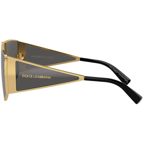 DOLCE & GABBANADolce & Gabbana DG 2305 02/87 44 Unisex Sunglasses – Gold Frame, Dark Grey LensesEYEWEAREcecile