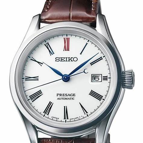 Seiko Presage SPB095J1 Reloj Automático Hombre - Esfera Porcelana Arita, Caja Acero Inoxidable, Correa Piel Cocodrilo