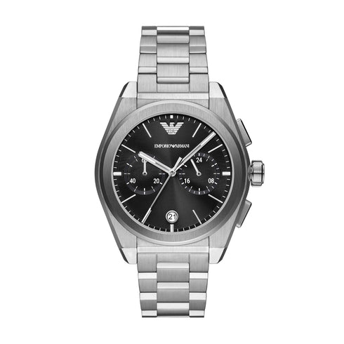 Orologio cronografo Emporio Armani AR11560 - Acciaio inossidabile argento, quadrante nero