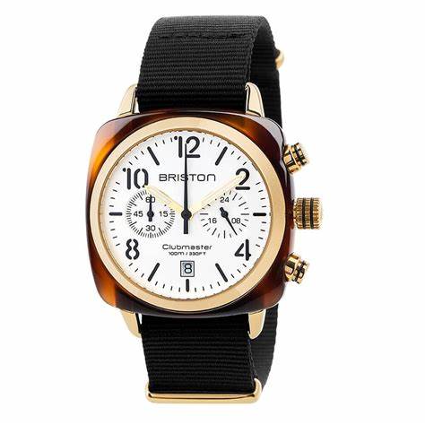 BRISTONBriston Clubmaster Classic Chronograph 40mm White Dial Watch 17140.PYA.T.2.NBWATCHESEcecile