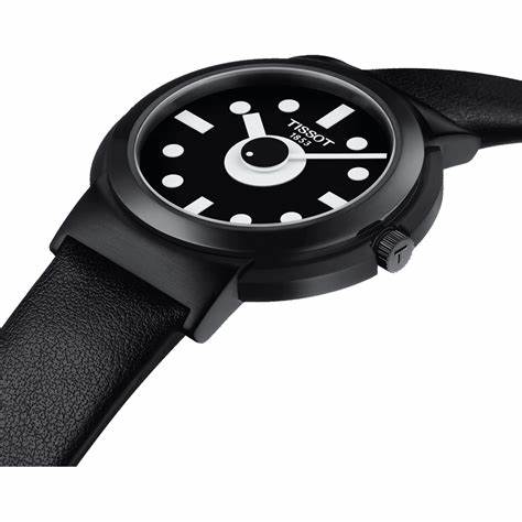 Orologio da uomo Tissot Heritage Memphis Gent - Quadrante nero, cassa in PVD nero, cinturino sintetico nero