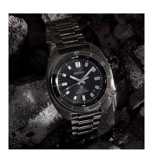 Reloj automático para hombre Seiko Prospex SLA051J1 '1970 Diver's Modern Re-Interpretation' - Acero inoxidable, gris carbón Dia