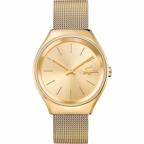 Orologio Lacoste 2000952 Donna - Bracciale a maglie in acciaio inossidabile tonalità oro, quadrante oro, 38mm