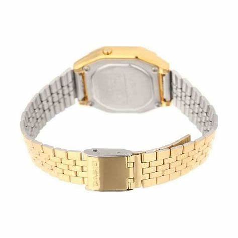 CASIO & VINTAGECasio LA - 680WEGA - 1ER Retro Digital Watch - Gold Stainless Steel BraceletWATCHESEcecile