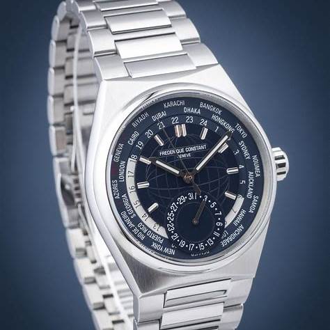 FREDERIQUE CONSTANTFrederique Constant Highlife Worldtimer Manufacture FC - 718N4NH6B – Blue Dial, Stainless Steel BraceletWATCHESEcecile