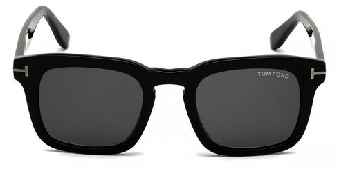 TOM FORDTom Ford Dax FT0751 - N Square Sunglasses – Smoke Grey Lenses, Glossy Black Acetate FrameEYEWEAREcecile