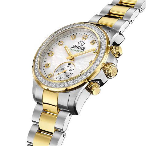 JAGUARJaguar Connected J982/1 Women's Hybrid Smartwatch – Two - Tone Stainless Steel with Mother - of - Pearl DialWATCHESEcecile