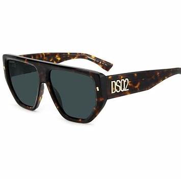 Dsquared2 D2 0088/S Sunglasses – Black Gold Frame, Grey Gradient Lenses, 60mm