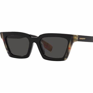 BURBERRYBurberry BE 4392U 4051 - 87 52 Women's Sunglasses - Black Frame, Dark Grey LensesEYEWEAREcecile